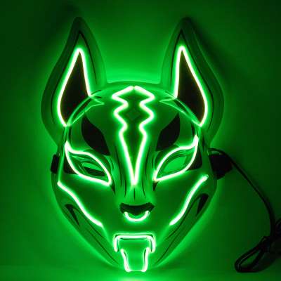 Cosplay Costume Bar Music Props Helmet EL DJ Marshmello PVC sound activated flashing Mask