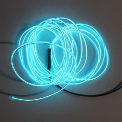 1.3mm 2.3mm 3.2mm 4mm 5mm diameter different length size light up helmet EL neon wire light for clothes advertisement design