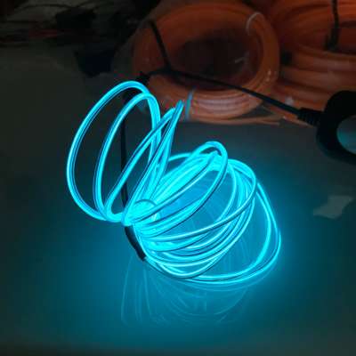 High brightness Iron made free DIY shapes 2.8mm 5.0mm EL neon wire with el wire battery pack